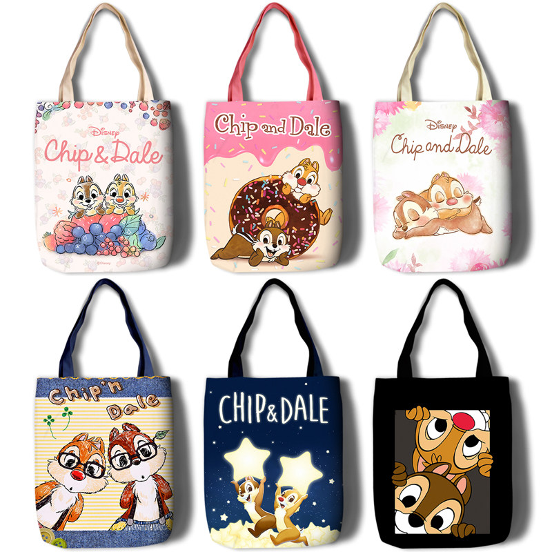 奇奇与蒂蒂 chip n dale 钢牙与大鼻 购物袋 单肩包 帆布袋包包