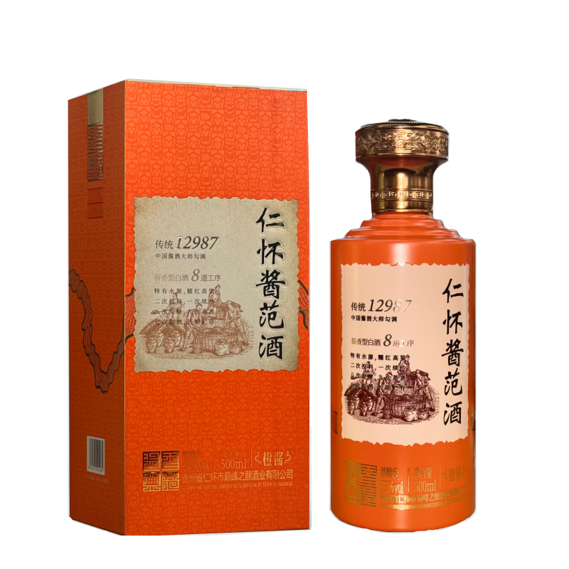 仁怀酱范·橙酱 酱香型白酒53度500ml单瓶