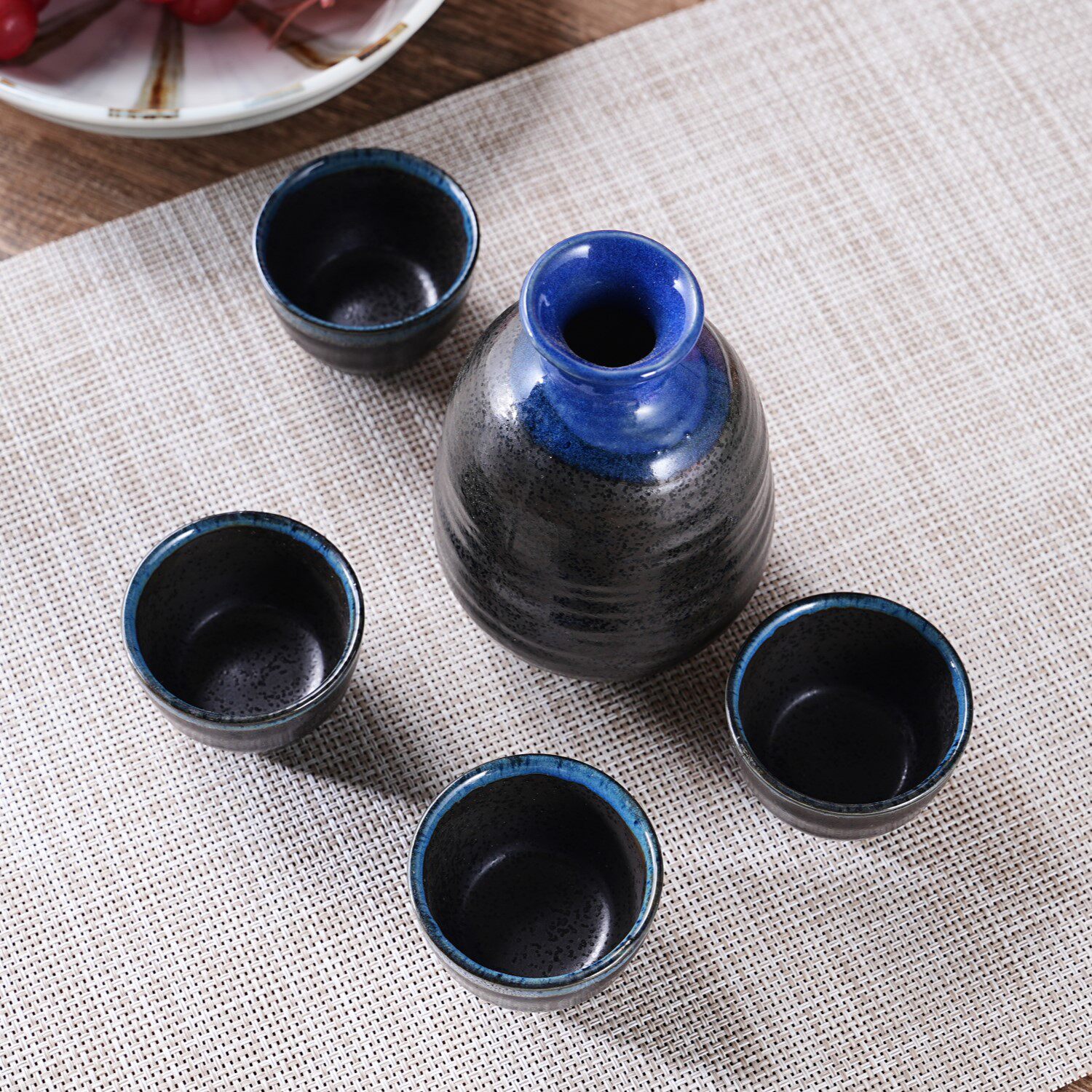[可可屋]日本进口美浓烧酒杯酒壶套装家用清酒酒具一壶四杯套装