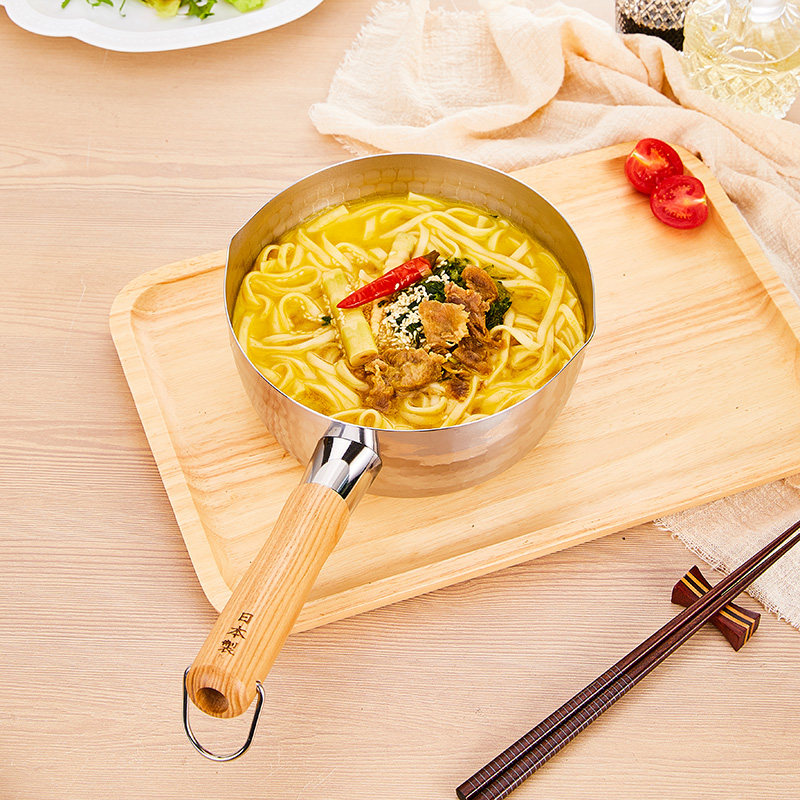 cocostyle日本原装谷口金属443不锈钢雪平锅锤目纹日式汤锅奶锅