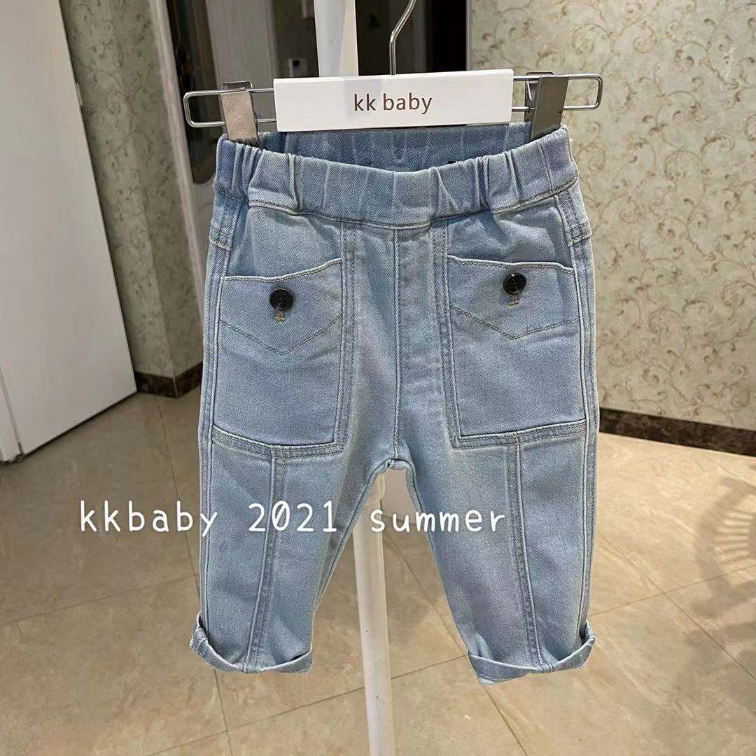 kkbaby个性简约修身浅蓝色童装图片