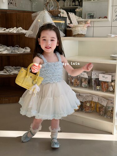 opolala正品90-130女童宝宝韩版可爱tutu蛋糕吊带公主连衣裙子