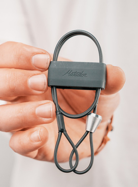 美国Matador防盗不锈钢挂扣锁绳TSA行李箱背包机车头盔锁钢索