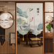 新中式 半透光高级感屏风厕所风水门帘隔断帘子卧室玄关茶室免打孔