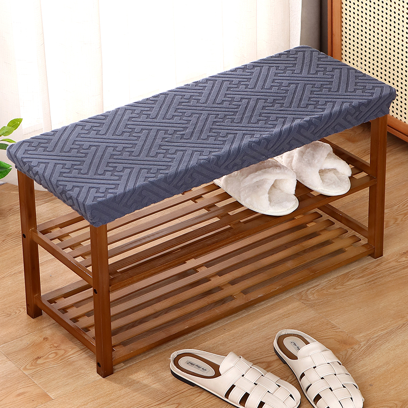 简约弹力换鞋凳凳子罩防尘套可定制家用门口实木长方形凳软包垫套