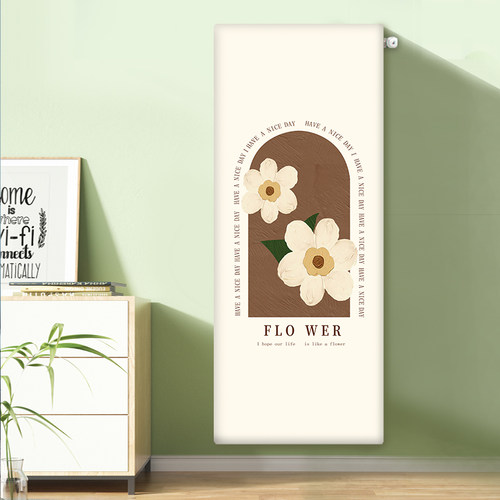 竖款暖气片防尘罩全包弹力立式简约暖气装饰防尘套防熏黑保护罩