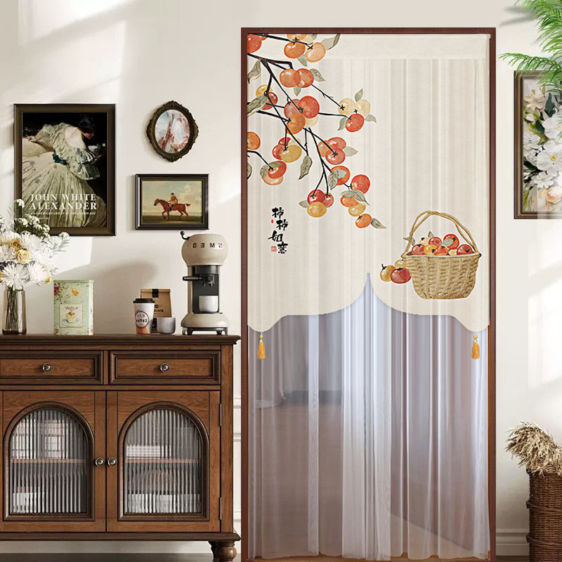 新中式禅意卧室客厅门帘古风竹节纱通风防蚊纱帘免打孔厨房遮挡帘,居家布艺,门帘,淘宝优惠券,粉丝福利购,淘宝优惠卷