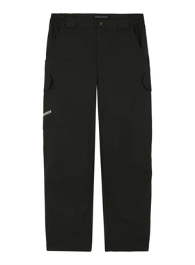 Robyn Lynch 后褶蜡涂层工装长裤（黑色）| triplemajor