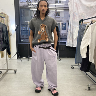 Magliano 熊图案针织马甲（灰色） | triplemajor