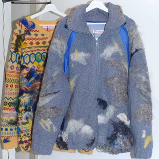 triplemajor 羊毛毡拉链夹克 Siv Stoldal