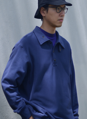 PROPER定常 按扣POLO卫衣（深蓝色）| triplemajor