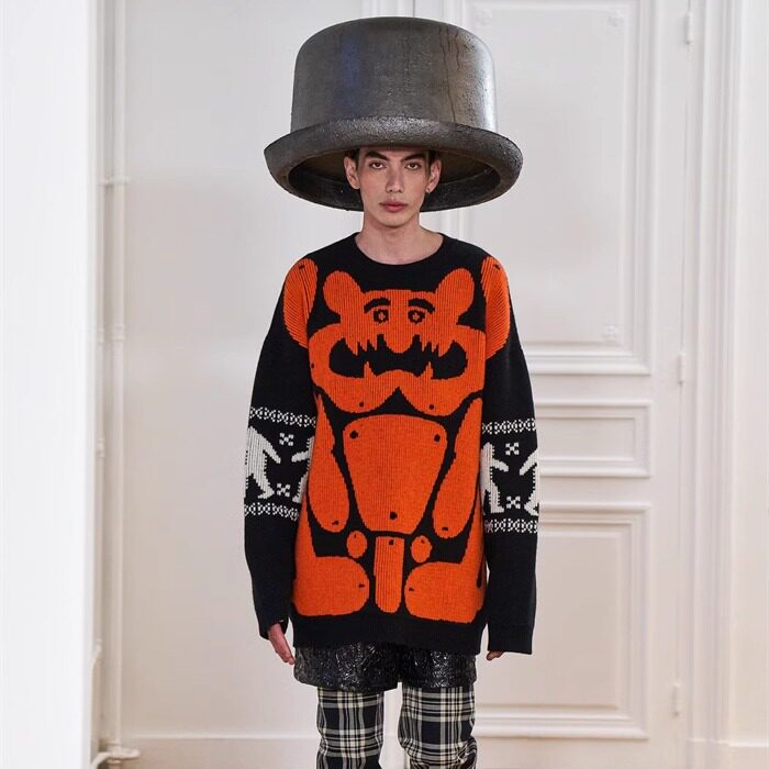 Walter图案针织毛衣图案针织毛衣