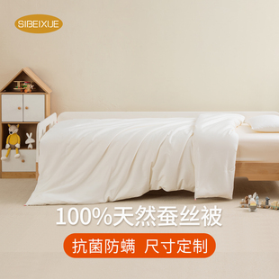 桐乡纯手工100%蚕丝被子母被芯婴儿童幼儿园午睡专用春秋冬季宝宝