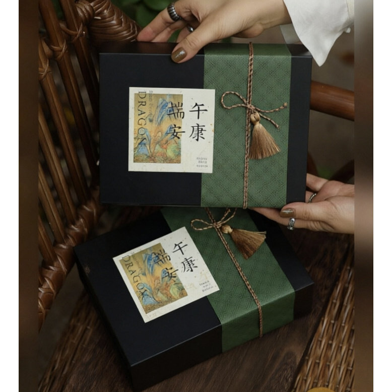 粽子咸鸭蛋端午礼品包装盒烘焙绿豆糕茶叶手提盒酒店单位伴手礼盒