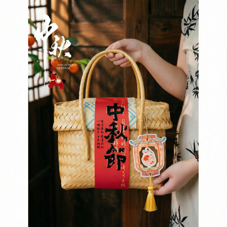 中秋节月饼包装盒蛋黄酥包装盒篮礼品盒迷你广式冰皮空盒伴手礼盒