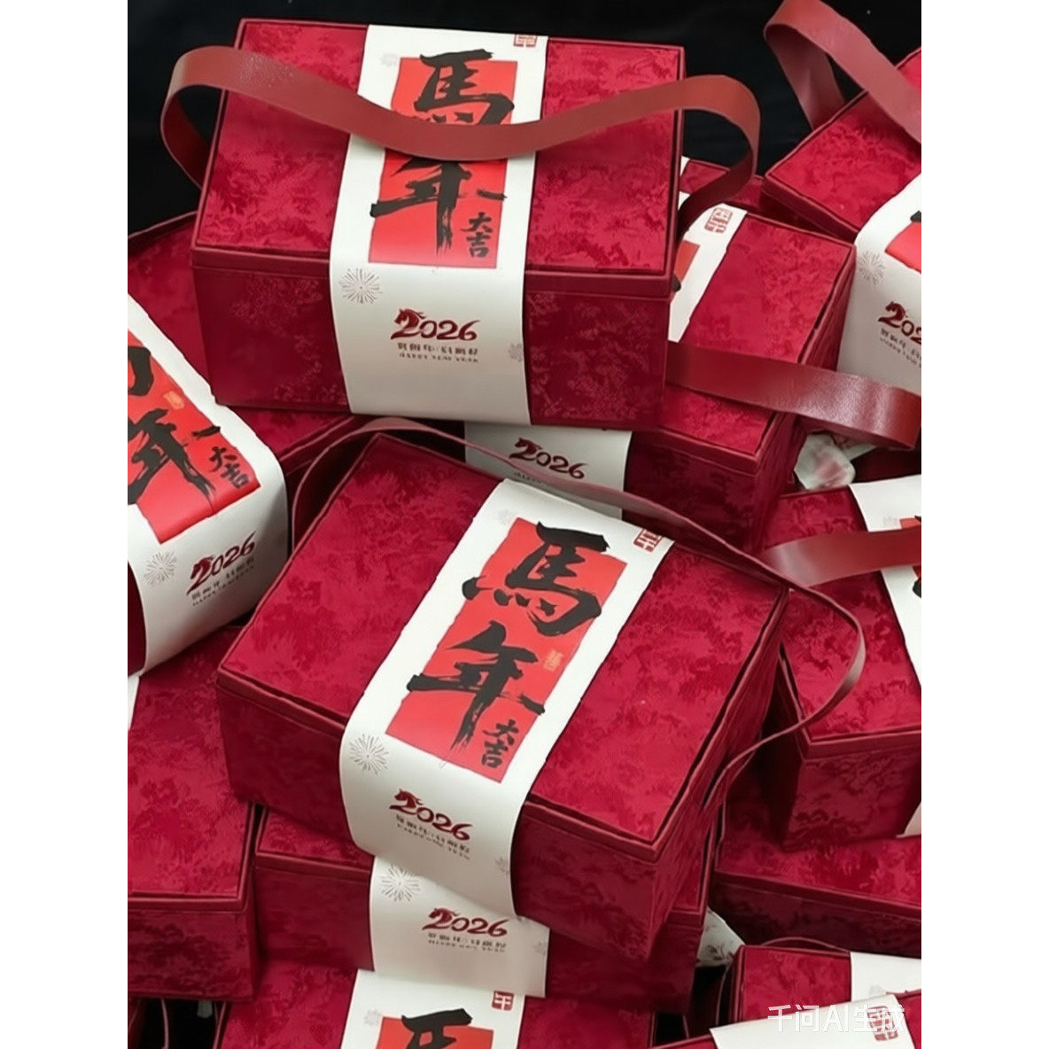 2026新年包装盒烘焙曲奇饼乾糖果盒马年春节茶叶年货特产伴手礼盒
