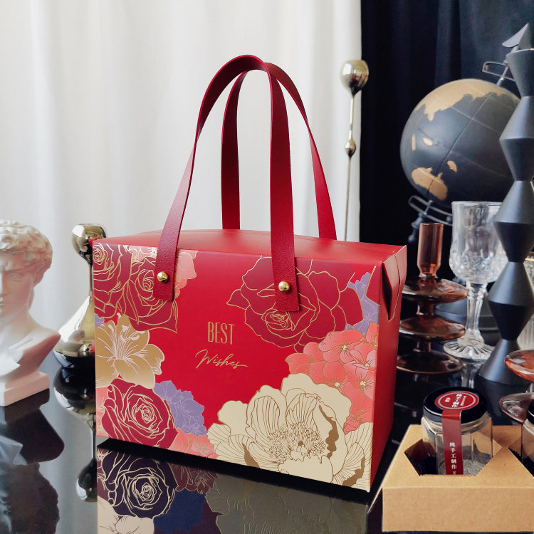 三八即食燕窝包装盒燕窝玻璃瓶盒辣椒酱手提蜂蜜果酱伴手礼盒定制