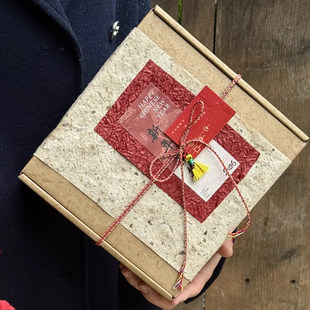 马年新年礼盒烘焙特产腊味糖果零食礼盒年货坚果伴手礼盒包装 木盒