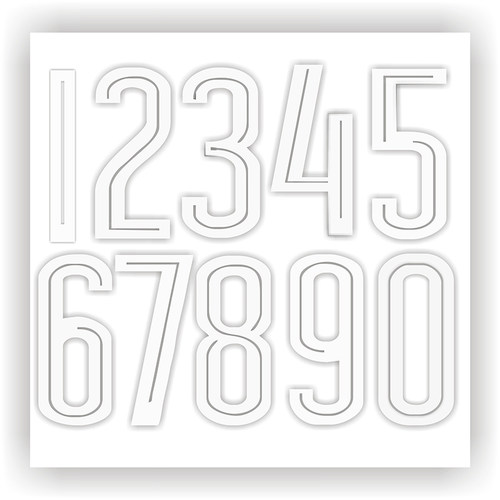 热烫白号烫画白胶号码纸印号印字