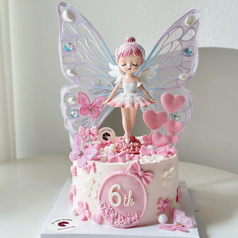 贝拉公主蛋糕装饰粉色芭蕾天使小女孩大刺绣蝴蝶带灯生日装扮摆件,节庆用品/礼品,节日装扮用品,淘宝优惠券,粉丝福利购,淘宝优惠卷