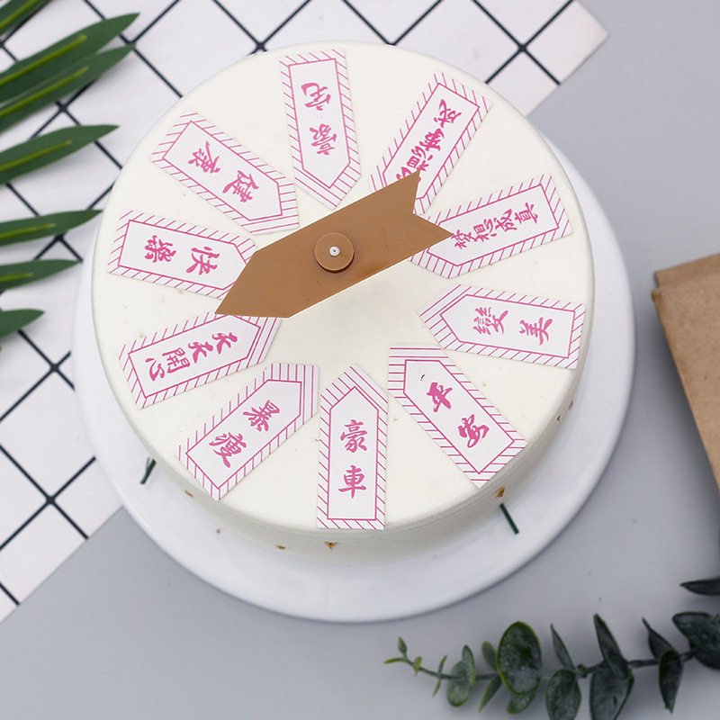 网红指南针转盘蛋糕装饰搞笑搞怪插件烘焙插卡创意许愿生日蛋糕