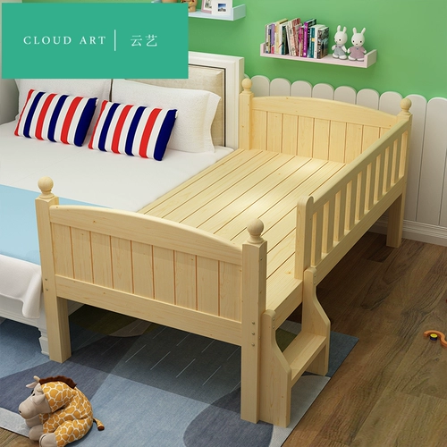 Кроватка из натурального дерева, детское ограждение для приставной кровати для мальчиков и девочек