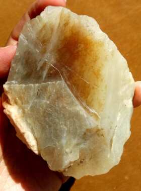 294g新疆和田糖白山料原石精品把件作料红糖白肉金山矿料