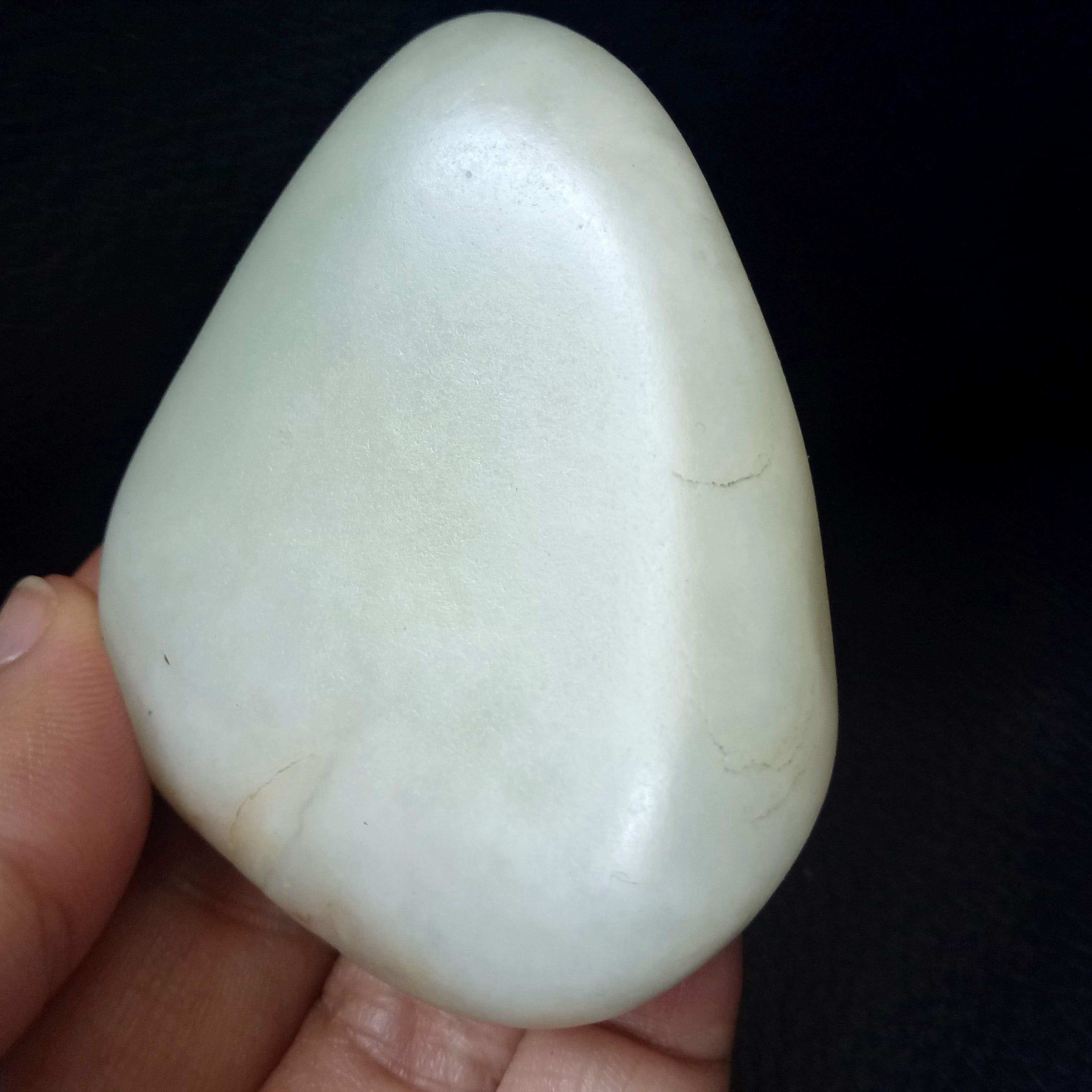 和田玉白玉籽料原石 带僵皮籽玉 无修形好肉油润作料