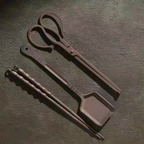 炭炉工具手工铸铁碳夹子炭铲碳灰火钳子铁锤炭筷子围炉煮茶炉配件