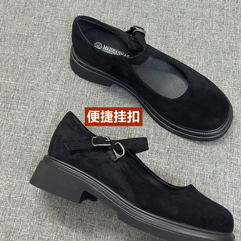 外贸2025新款法式复古玛丽珍鞋女