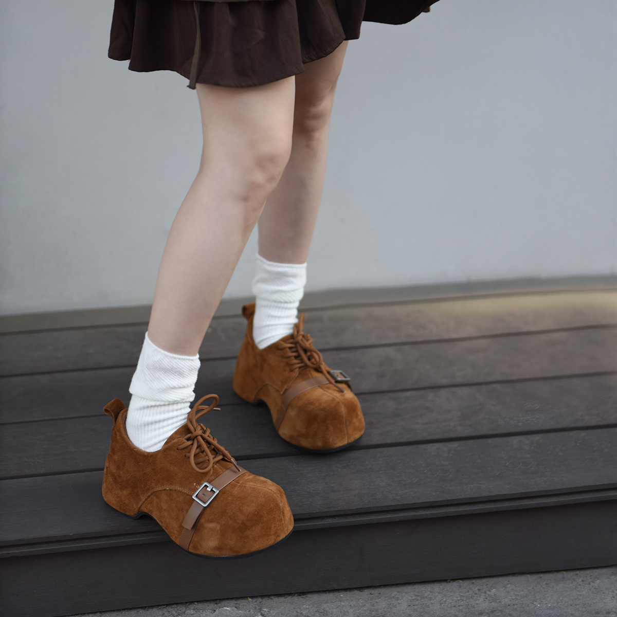 卡皮巴拉单鞋7CM厚底鞋