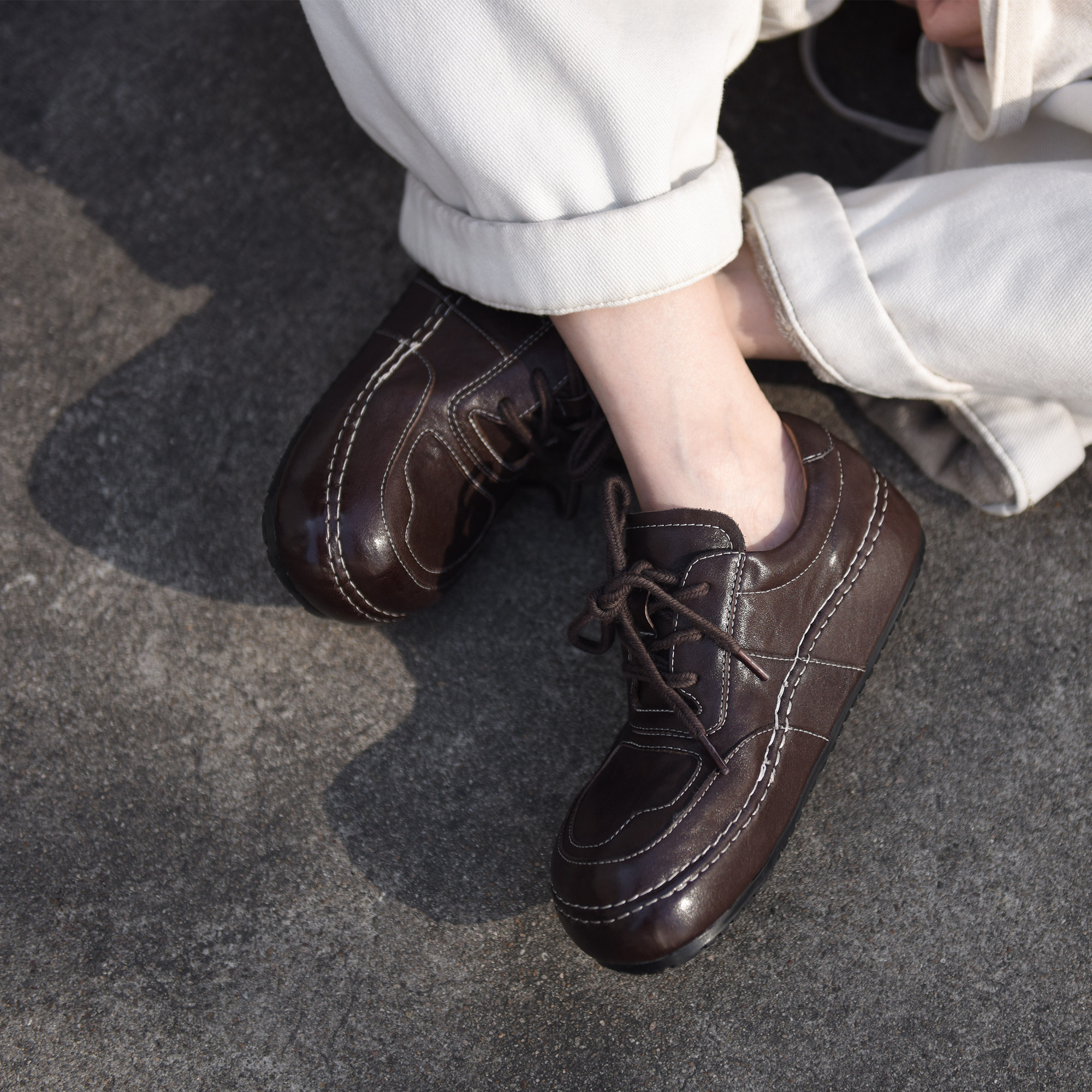 Artmu阿木水洗牛皮深口厚底单鞋四季鞋黑色小皮鞋女款2026春新款,女鞋,深口单鞋,淘宝优惠券,粉丝福利购,淘宝优惠卷