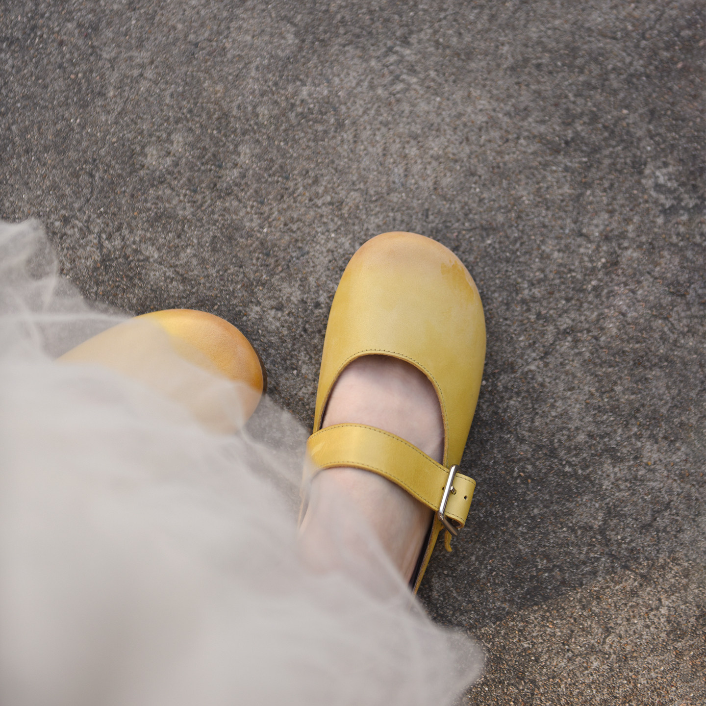 Artmu阿木真皮玛丽珍包头拖鞋女外穿勃肯鞋一脚蹬半拖鞋2026新款