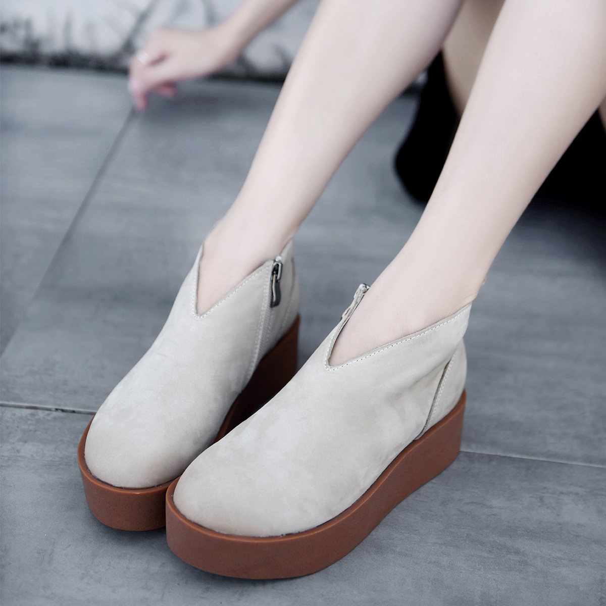 Artmu阿木原创新款厚底松糕女鞋