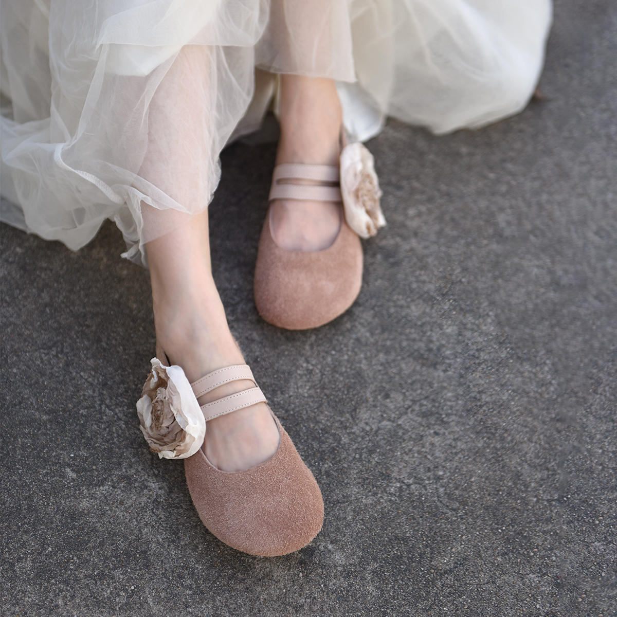 头层牛皮单鞋超软底公主鞋