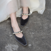 Artmu阿木尖头坡跟单鞋女2025新款珍珠高跟鞋女气质高级不累脚