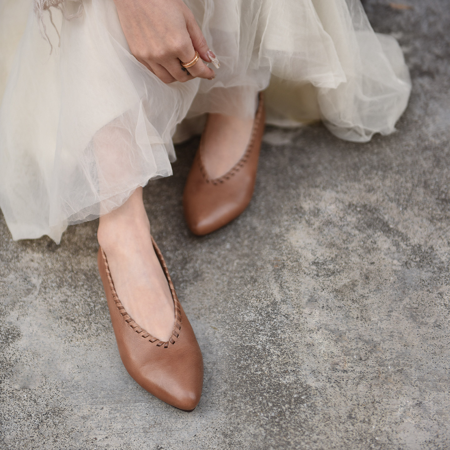 Artmu阿木原创复古尖头奶奶鞋平底浅口单鞋编织女鞋2026春季新款,女鞋,浅口单鞋,淘宝优惠券,粉丝福利购,淘宝优惠卷