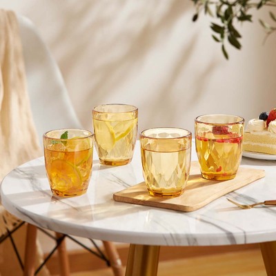 康宁水杯-VISIONS钻石纹玻璃杯4件组成品彩盒