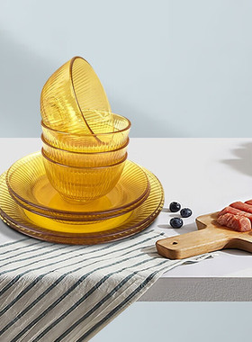 康宁玻璃餐具-EKCO晶致系列餐具16件组彩盒6小碗4深盘4平盘2面碗