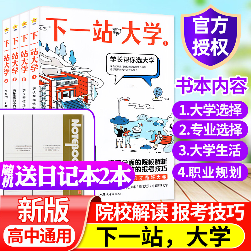 【共4本】2023-2024新版疯狂阅读下一站大学全套4本高中生高考毕业解读与选择大学专业介绍学长帮你选大选专业大学生活过刊-封面