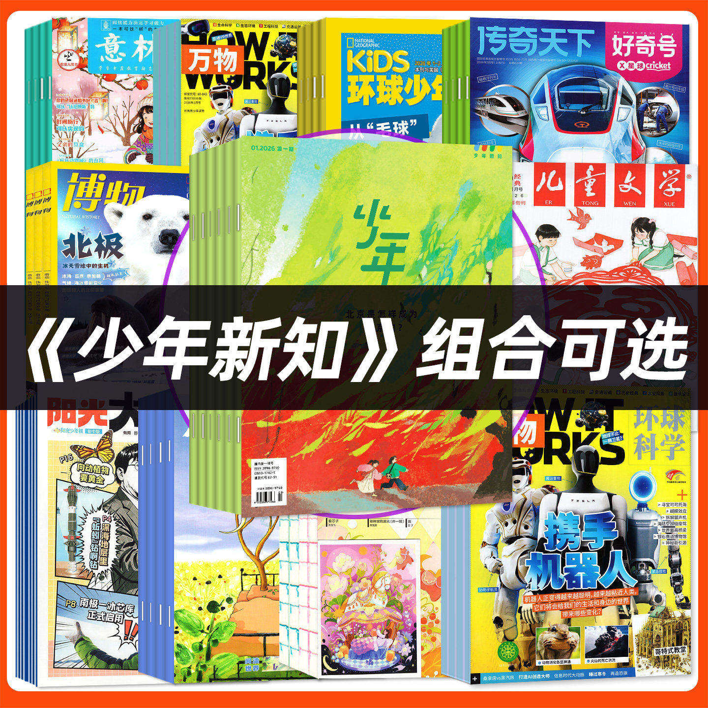 1/2月新【全年订阅组合】三联少年新知杂志+万物/好奇号/博物/意林少年版/十月少年/作文与考试2026年1-12月初中生儿童文学非过刊