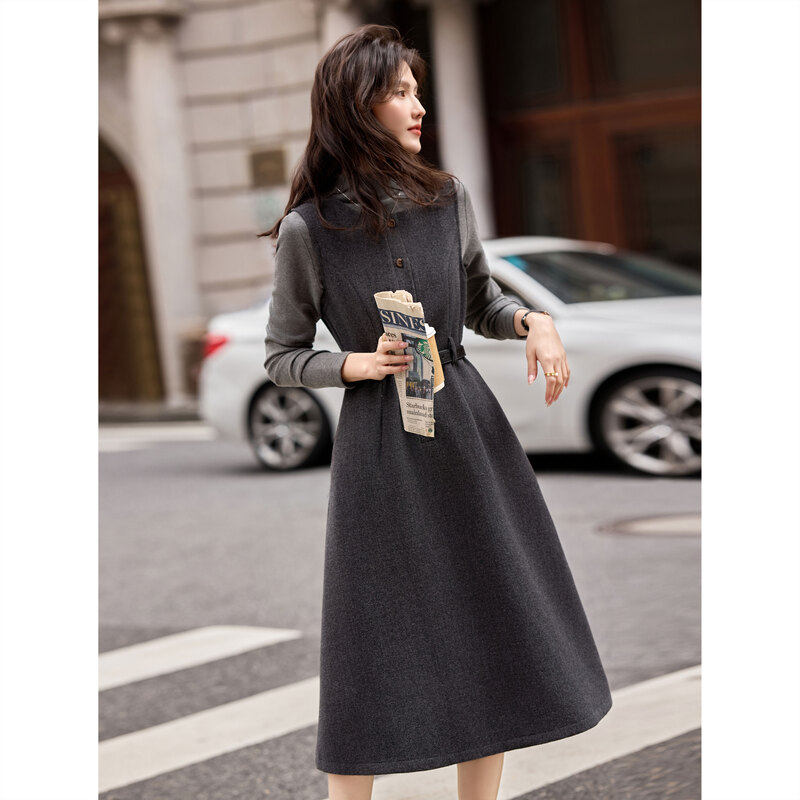 时尚气质套装2024年冬季新款女街头高级收腰背心裙厚款两件套,女装/女士精品,时尚套装,淘宝优惠券,粉丝福利购,淘宝优惠卷