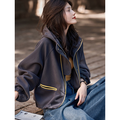 休闲连帽夹克外套女上衣