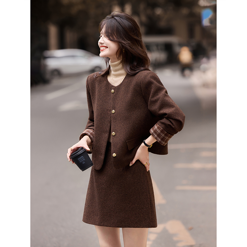 保暖休闲羽绒服毛呢夹克外套