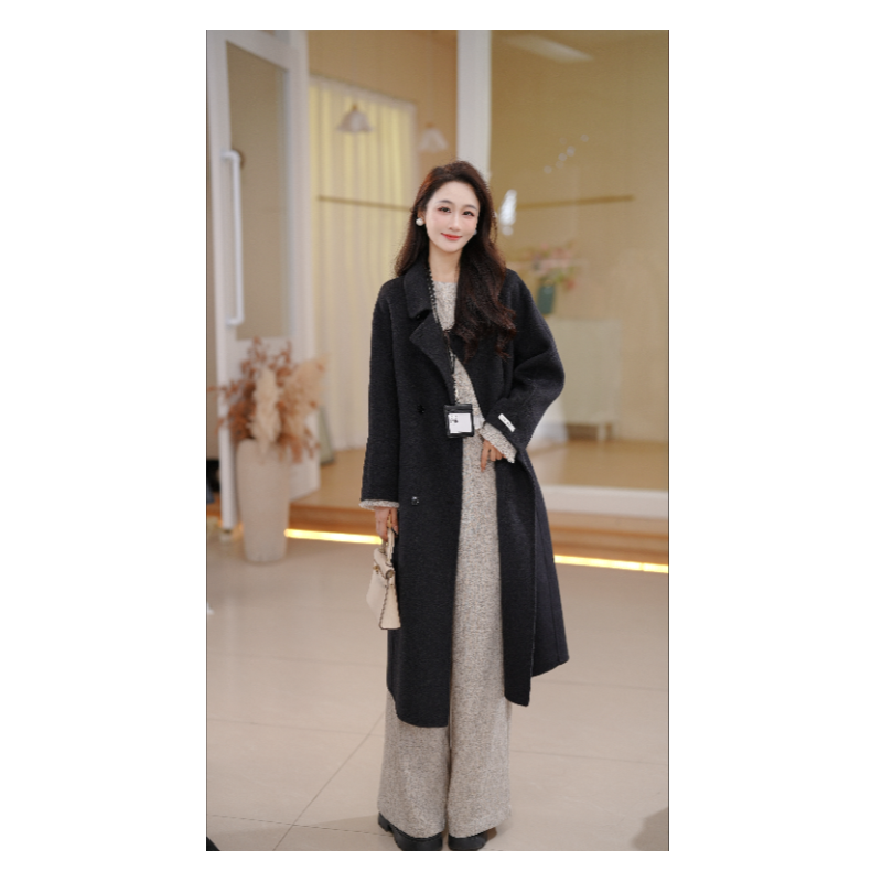 苏醒的乐园减龄百搭长款毛呢外套