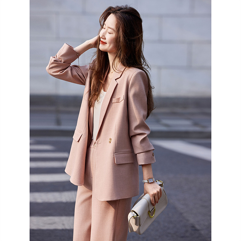 通勤职场气质小西装套装女士2025春秋新品休闲西服休闲百搭两件套