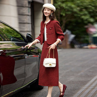 时尚气质套装2024年秋季新款女小香风知性温柔大气优雅长袖两件套