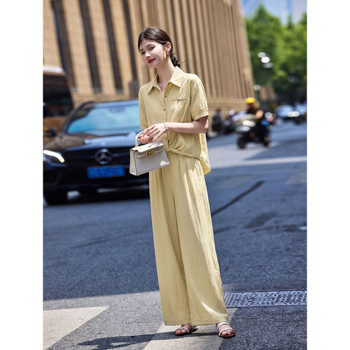 2026夏季新款女装短袖衬衫套装