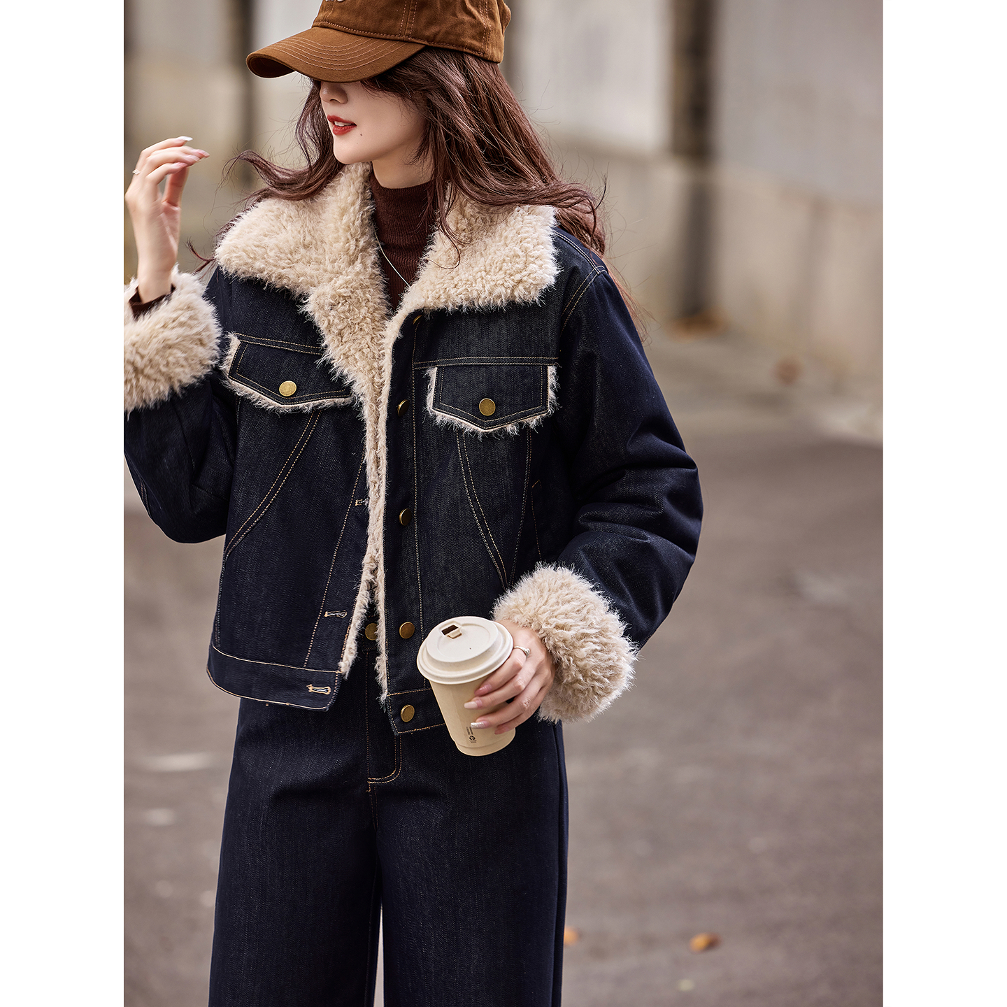 苏醒的乐园冬季加绒夹克两件套