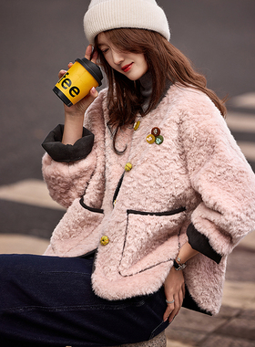 苏醒的乐园秋冬季新款时尚减龄外套皮草-SXPC25067